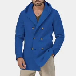 Jassen Heren*Casual trenchcoat voor heren met capuchon