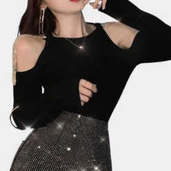 Topjes & Shirts Dames*CELINA - Luxe Zomers Schouderoverhemd voor Dames