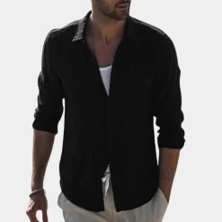 Shirts Heren*Charles - Casual herenoverhemd met lange mouwen voor de zomer