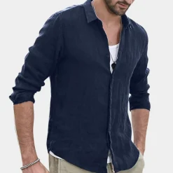 Shirts Heren*Charles - Casual herenoverhemd met lange mouwen voor de zomer