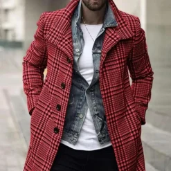 Jassen Heren*CHRISTOPHER - Modieuze Lichte Geruite Zomerjas voor Heren