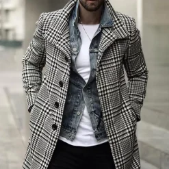 Jassen Heren*CHRISTOPHER - Modieuze Lichte Geruite Zomerjas voor Heren