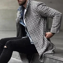 Jassen Heren*CHRISTOPHER - Modieuze Lichte Geruite Zomerjas voor Heren