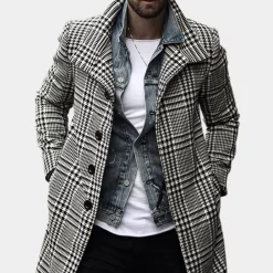 Jassen Heren*CHRISTOPHER - Modieuze Lichte Geruite Zomerjas voor Heren