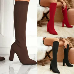 Damesschoenen*CIARA - Kniehoge soklaarzen voor de Zomer