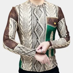 Shirts Heren*CINWELL - Modern Zomer Overhemd voor Heren Bruin