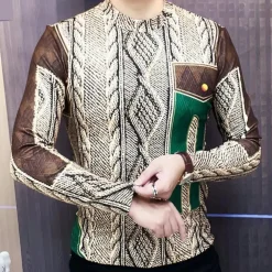 Shirts Heren*CINWELL - Modern Zomer Overhemd voor Heren Bruin