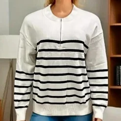 Truien & Vesten Dames*Citlali - Luchtige Gestreepte Damestrui voor de Zomer