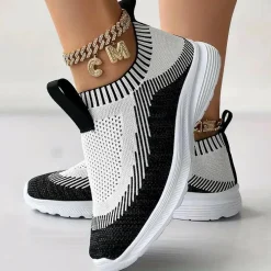 Damesschoenen*CLAIRE - Dames gebreide casual zomersneakers