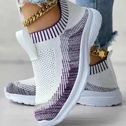 Damesschoenen*CLAIRE - Dames gebreide casual zomersneakers