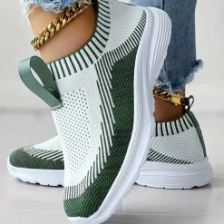 Damesschoenen*CLAIRE - Dames gebreide casual zomersneakers