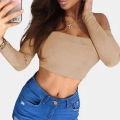 Topjes & Shirts Dames*Classy off-shoulder zomerse damestop