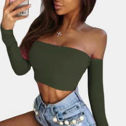 Topjes & Shirts Dames*Classy off-shoulder zomerse damestop