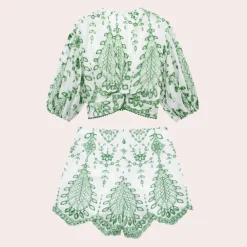 Sets Dames*Clementina - Stijlvol 2-delig Zomerset voor Moderne Vrouwen Groen