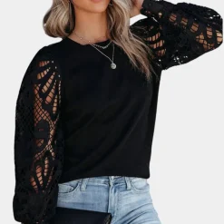 Topjes & Shirts Dames*Coralie - Trendy zomershirt voor dames Zwart