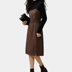 Jurken & Jumpsuits Dames*Cosmin - Elegante Zomerse Midi-jurk voor dames Bruin