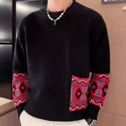 Truien & Vesten Heren*Cosmin - Stijlvolle zomerse trui voor heren Zwart