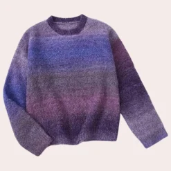 Truien & Vesten Dames*CYNTHIA - Elegante Gebreide Zomerse Trui voor Dames Donker paars