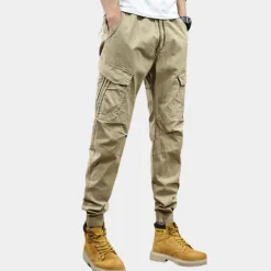 Broeken Heren*Daan - Heren cargo broek met meerdere zakken voor de zomer