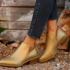 Damesschoenen*Dafni - Elegante Zomerse Enkellaars voor Dames