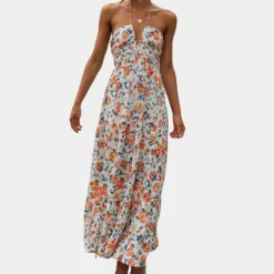 Jurken & Jumpsuits Dames*Dagmar - Lange zomerjurk met halternek