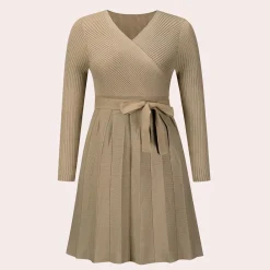 Jurken & Jumpsuits Dames*Dahlia - Modieuze Plooi Midi Zomerjurk voor dames