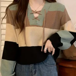 Truien & Vesten Dames*DAIANA - Modieuze Zomerse Gewas Trui voor Dames Groen