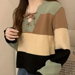 Truien & Vesten Dames*DAIANA - Modieuze Zomerse Gewas Trui voor Dames Groen