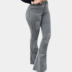 Broeken & Rokken Dames*Dames trendy uitlopende zomerbroek