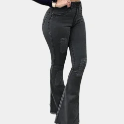 Broeken & Rokken Dames*Dames trendy uitlopende zomerbroek