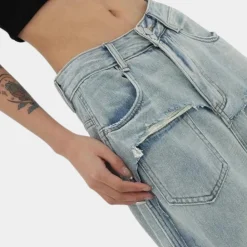 Broeken & Rokken Dames*Dames zomer denim broek