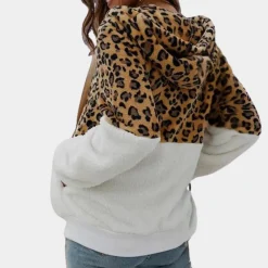 Jassen Dames*Damescapuchon met luipaardprint - Zomerse Stijl