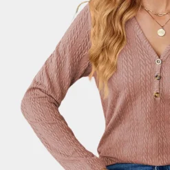 Topjes & Shirts Dames*Damesshirt met lange mouwen - Luchtige Zomereditie