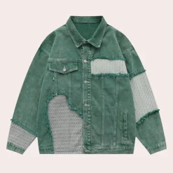 Jassen Heren*DAMIR - Elegante Zomerse Spijkerjas voor Heren Groen