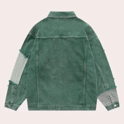 Jassen Heren*DAMIR - Elegante Zomerse Spijkerjas voor Heren Groen