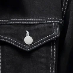 Jassen Heren*Darcio - Denim zomerjas voor heren met trendy look Zwart