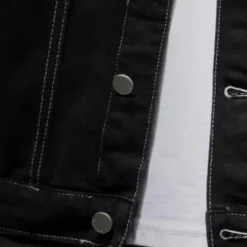 Jassen Heren*Darcio - Denim zomerjas voor heren met trendy look Zwart