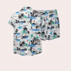 Sets Heren*Daumier - Casual tweedelige zomerkledingset voor heren - Perfect voor de zomer Veelkleurig