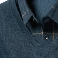 Shirts Heren*DELFIN - Klassiek Zomer T Shirt voor Heren Blauw