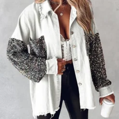 Jassen Dames*DELILAH - Luxe Paillettenjasje voor Dames - Perfect voor de Zomer