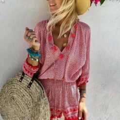 Jurken & Jumpsuits Dames*DELILAH - Stijlvolle casual zomerjurk Rood