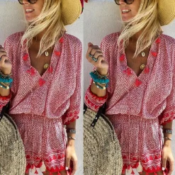 Jurken & Jumpsuits Dames*DELILAH - Stijlvolle casual zomerjurk Rood