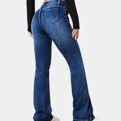 Broeken & Rokken Dames*Delphine - Luchtige uitlopende damesbroek met hoge taille voor de zomer