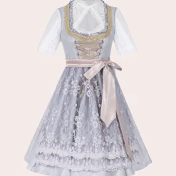 Jurken & Jumpsuits Dames*Demetra - Zomerse Oktoberfest Jurk voor Dames Grijs