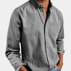 Shirts Heren*Desi - Klassiek effen zomer overhemd voor mannen