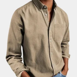 Shirts Heren*Desi - Klassiek effen zomer overhemd voor mannen