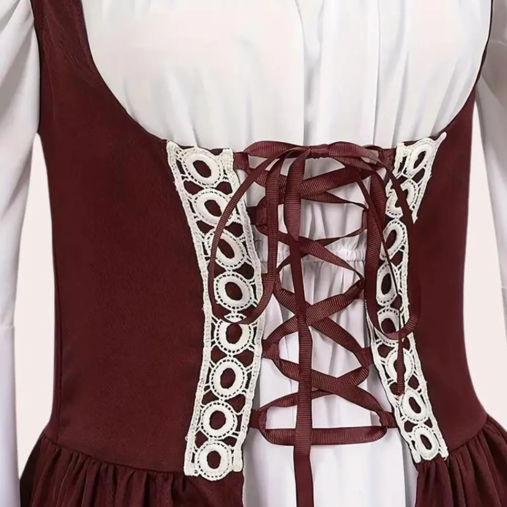 Jurken & Jumpsuits Dames*Dimitra - Vintage Geïnspireerde Zomerse Oktoberfest Maxi Jurk