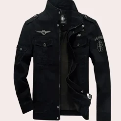 Jassen Heren*Dominico - Luchtige zomer windjack met opstaande kraag