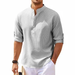 Broeken Heren*DOMINIK - Stijlvol casual zomer overhemd