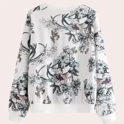 Truien & Vesten Dames*DORIS - Modieuze Bloemen Zomertrui voor Dames Wit